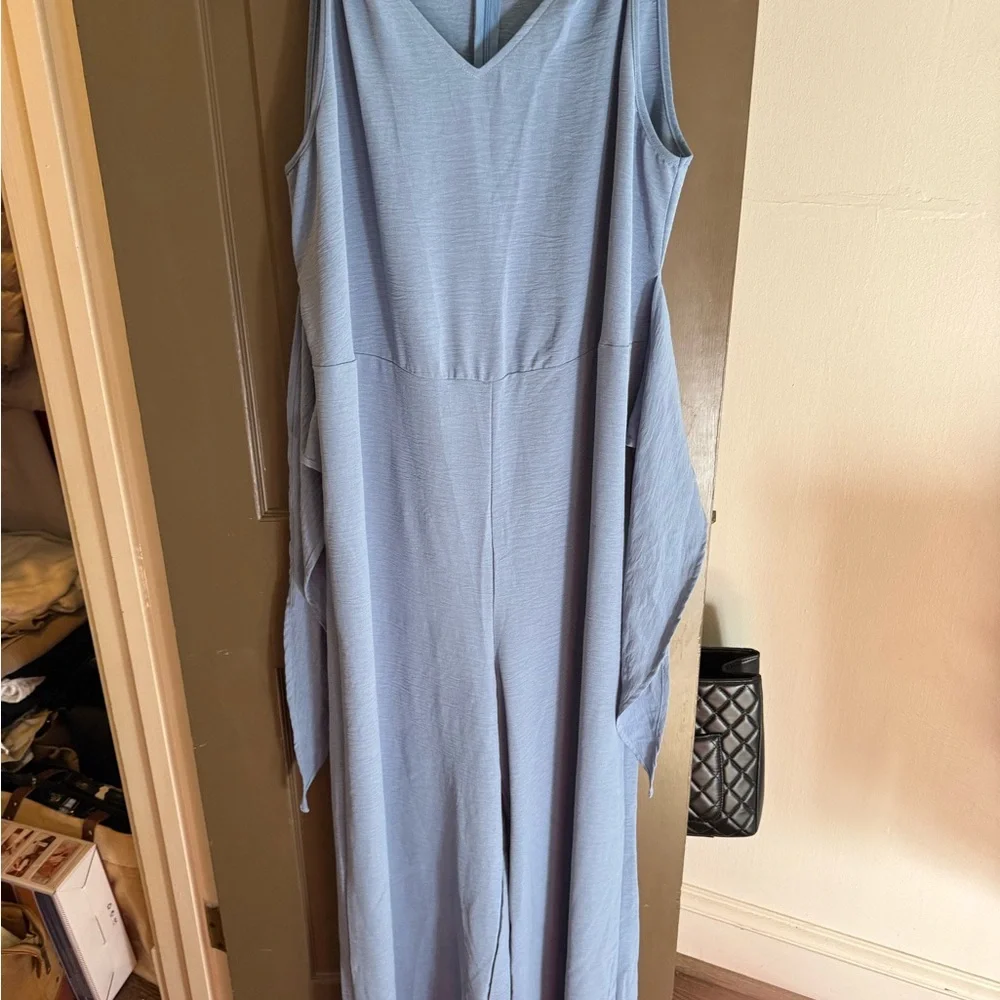 Elegant Blue Jumpsuit - Picture 5 of 5